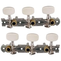 Magideal - 2 Uds Clavijas De Afinación De Guitarra, Cabezales De Máquina De Afinadores De Guitarra, 3 + 3 Clavijas De Cuerda Fáciles De Instalar, Perillas Para