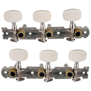 Magideal - 2 Uds Clavijas De Afinación De Guitarra, Cabezales De Máquina De Afinadores De Guitarra, 3 + 3 Clavijas De Cuerda Fáciles De Instalar, Perillas Para