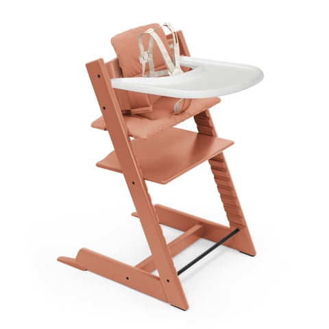 Trona Stokke Tripp Trapp 2 Terracota Con Cojín Y Bandeja