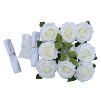 Bothyi - Cintas De Decoración De Flores Delanteras De Coche De Boda Diy Para Ceremonia Festival Iglesia Blanco