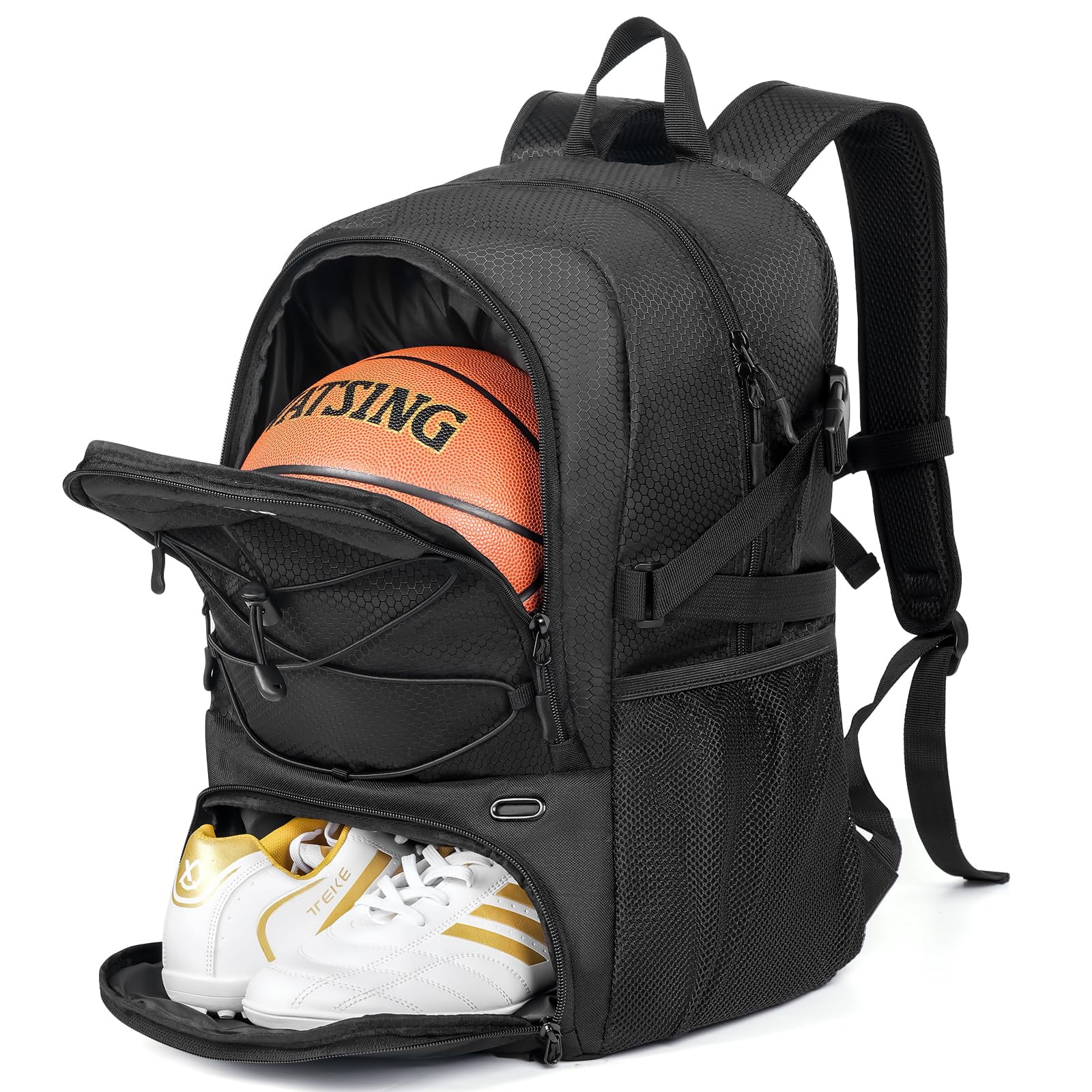 Mochila Grandup Basketball Con Compartimento Para Pelota Y Zapatos, 28 L