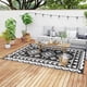 thumbnail image 1 of Alfombra de exterior Outsunny, impermeable, 240 cm x 300 cm, blanco y negro, 1 of 9