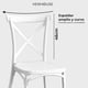 thumbnail image 4 of Silla Crossback Para Comedor Apilables De Polipropileno Blanca, 4 of 8