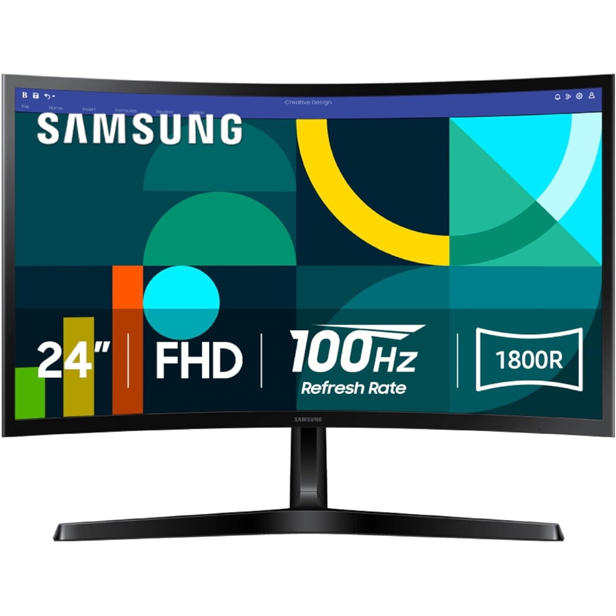 Monitor Samsung 24 S36gd Fhd 100hz Curvo 1800r Negro