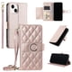 thumbnail image 5 of Funda tipo billetera FOXDOCK para iPhone 15 – Tapa abatible con correa para mujer, 5 of 5