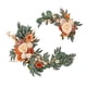 thumbnail image 1 of Flores Artificiales Swag Hojas Verdes Colgantes Para Telón De Fondo Fiesta Boda Coche Naranja Rosa, 1 of 2