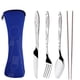 thumbnail image 1 of XmhyTop Juego de 4 Piezas Cubiertos de Cocina de Azul oscuro con Bolsa de Almacenamiento, Acero Inoxidable, Moderno y Funcional,Estilo A, 1 of 5