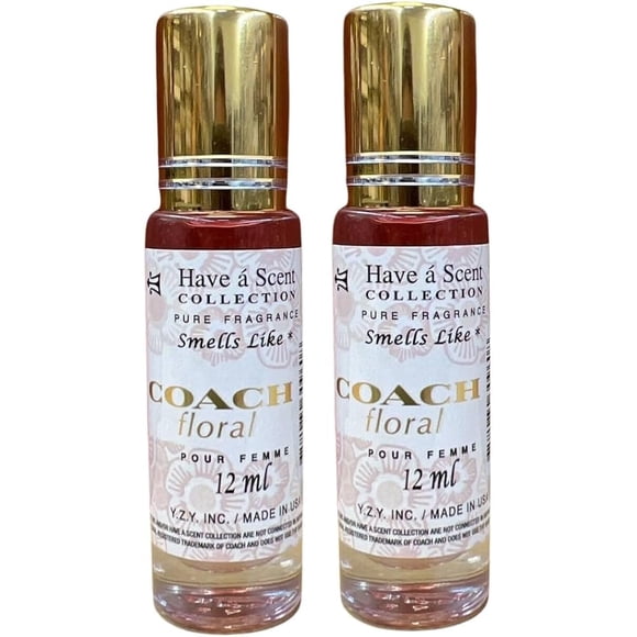 Aceite perfumado en roll-on E de B Floral 12 ml, paquete de 2