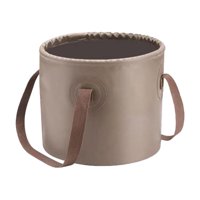 Ioensy - Cubo De Almacenamiento Para Acampar, Plegable, De Gran Capacidad, Para Pescar Al Aire Libre, Acampar, Caqui, 10L