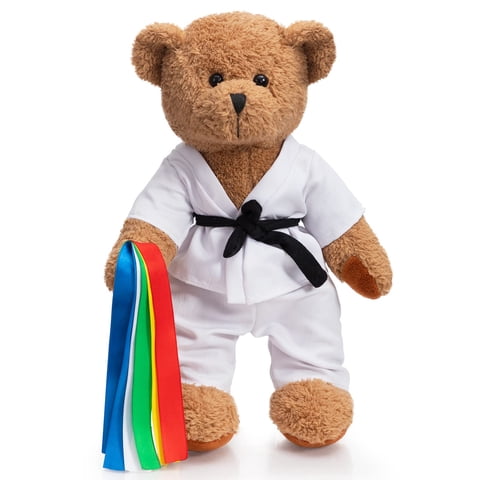 Peluche Con Forma De Oso De Karate Hollyhome, 40 Cm, Regalo Para Niños