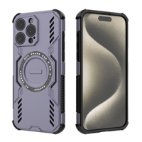 Funda Foxdock Para Iphone 15 Pro Max , Magnética, Resistente A Golpes, Con Soporte, Unisex, Carga Inalámbrica