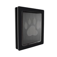 Ioensy - Puerta Grande Para Perros, Puerta Para Mascotas Con Cierre Automático Para Puertas Exteriores Interiores, Ventana, Negro
