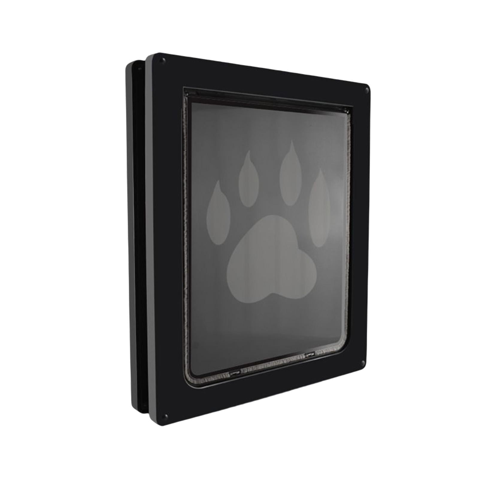 Ioensy - Puerta Grande Para Perros, Puerta Para Mascotas Con Cierre Automático Para Puertas Exteriores Interiores, Ventana, Negro