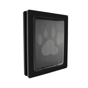 Ioensy - Puerta Grande Para Perros, Puerta Para Mascotas Con Cierre Automático Para Puertas Exteriores Interiores, Ventana, Negro