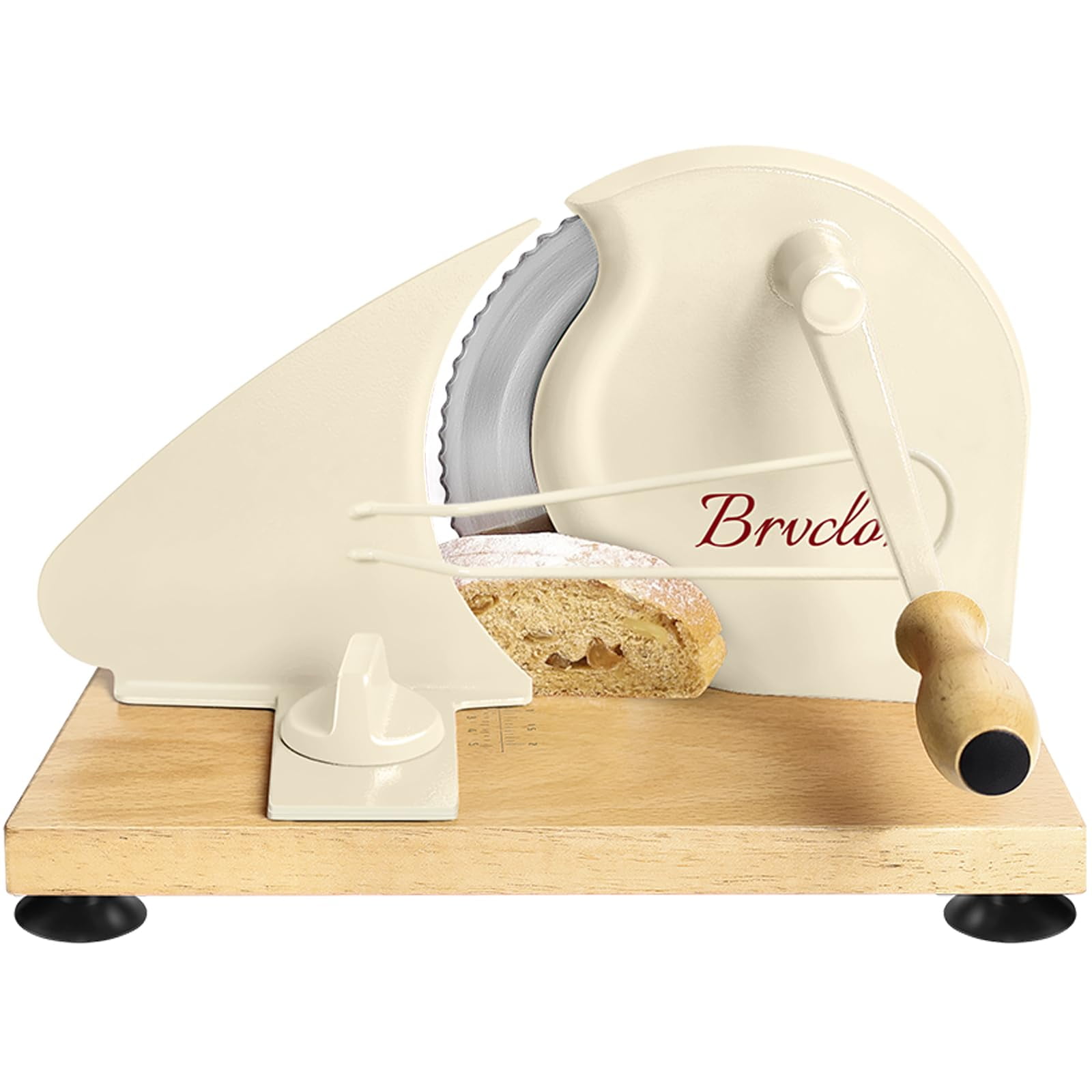 Rebanadora De Pan Manual Brvclon Con Grosor Ajustable Y Cuchilla Afilada