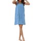 thumbnail image 2 of INSPIRE CHIC Vestido de Toalla de Mujer con Cierre de Tela de Terry Absorbente de Secado Rápido con Tirantes Ajustables y Bolsillos S Azul, 2 of 6