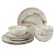 thumbnail image 1 of Juego de Vajilla Gibson Home 12 piezas Marrón/Blanco, 1 of 7