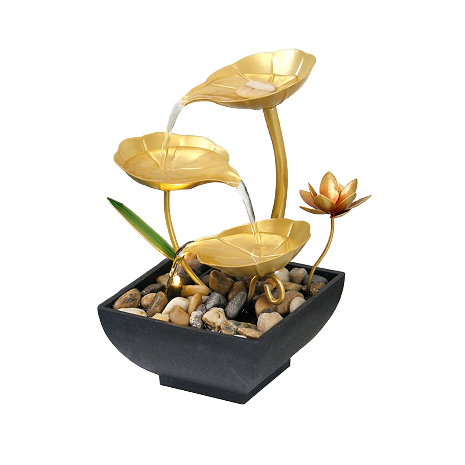 Magideal - Fuente De Agua De Mesa, Fuente De Cascada De Escritorio Pequeña, Bomba Automática Dinámica, Cascada De Mesa Para Decoración Del Hogar, Oficina Y