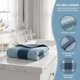 thumbnail image 2 of REGALWOVEN Juego de Toallas Decorativas de Mano a Cuadros para Baño 14" x 28", Toallas de Algodón Suaves y Absorbentes para Spa, Baño, Gimnasio, Cocina Gris y Azul Claro a Cuadros 4 Piezas, 2 of 7