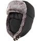 thumbnail image 1 of Gorro de invierno Ushanka de piel sintética resistente al viento y al agua para hombre y mujer, ideal para cazar y esquiar, con máscara desmontable, color negro., 1 of 6