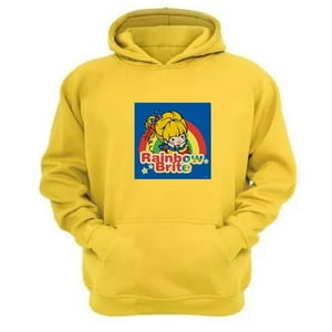 Genérico - Polerón Canguro Rainbown Brite Amarillo Talla Xs Unisex