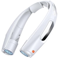 Ventilador De Cuello Portátil Zeefo 6000 Mah, Funciona Con Pilas, Blanco