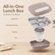 thumbnail image 3 of REGALWOVEN Caja Bento para Adultos, Contenedor de Preparación de Comidas a Prueba de Fugas de 5 Compartimentos con Tazón de Sopa para Trabajo y Viajes, Color Marrón Café, 3 of 6