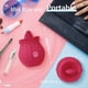 thumbnail image 2 of 1pc Silicone Rose Tongue Licking Vibrator, G Spot Nipple Clitoral Stimulation Adult Toys, 10 Modes Waterproof Portable, Sex Toys For Women Men Adults, 2 of 2