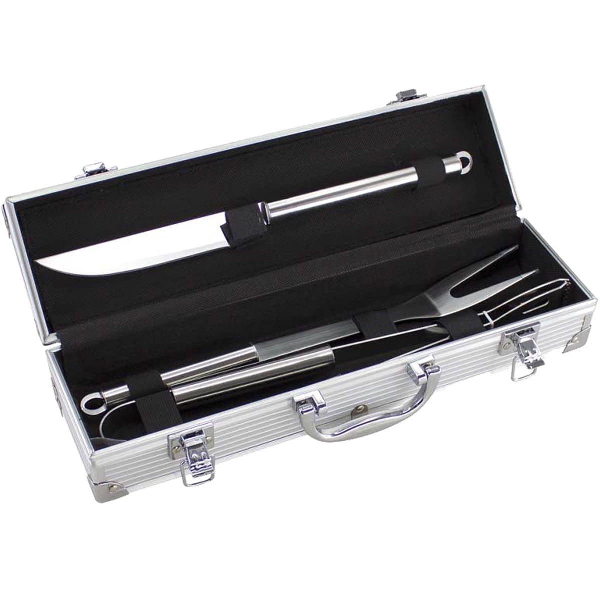 Importclick - Set Maletín Deluxe Metálico Asado 3 Herramientas