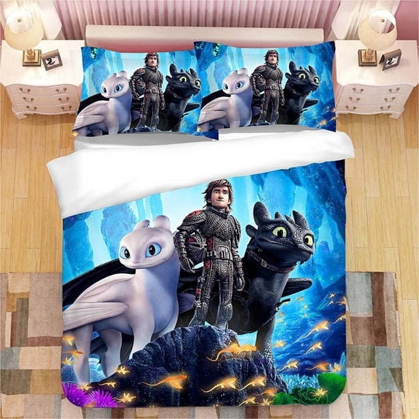 How-to-train-your-dragon-3d-bedding-set--v Quilt Duvet Cover Set Bedding3-Piece Bedding Set