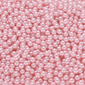 Perlas Uxcell Faux Pearl 6Mm Sin Agujero Rosa Claro