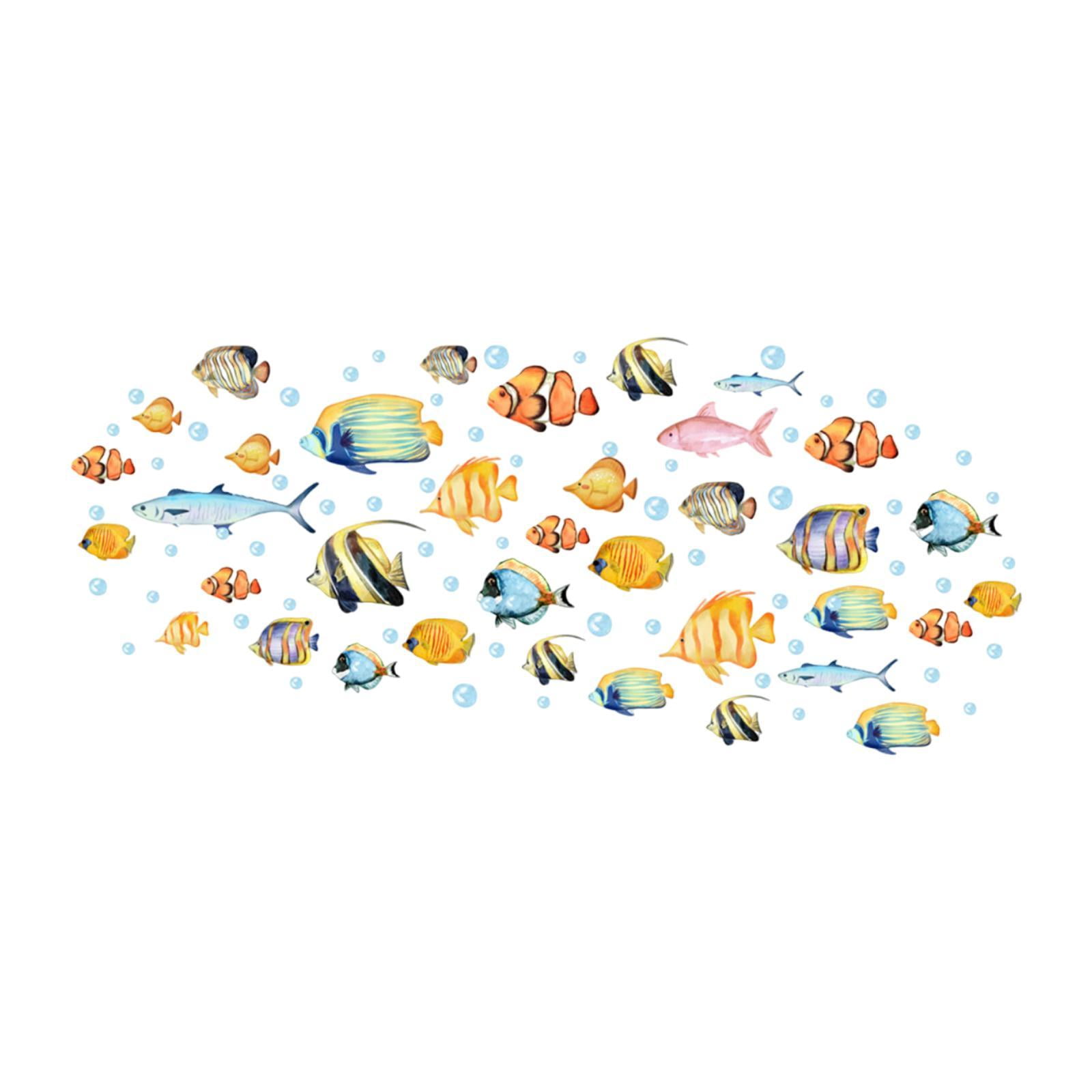 Bothyi - Adhesivo De Pared Para Baño Con Diseño De Peces Pequeños Del Mundo Submarino Para Oficina Y Interior.