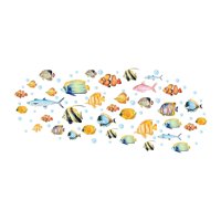 Bothyi - Adhesivo De Pared Para Baño Con Diseño De Peces Pequeños Del Mundo Submarino Para Oficina Y Interior.