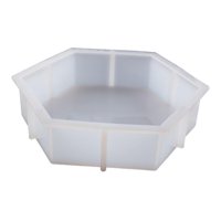 Bothyi - Molde De Silicona Molde De Fundición De Resina Epoxi Hexágono De Flores Secas