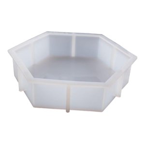 Bothyi - Molde De Silicona Molde De Fundición De Resina Epoxi Hexágono De Flores Secas