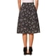 thumbnail image 3 of INSPIRE CHIC Falda Midi de Línea A para Mujer Vuelta al Colegio Estampado Floral Chiffon Vintage Verano Faldas Negro Rojo L, 3 of 6