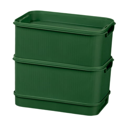 Magideal - Placa De Germinación De Hierba De Gato Hidropónica, Contenedor Que Ahorra Espacio Para Brotes Frescos, Bandeja De Plantación, Uso Doméstico De Doble C De Color Verde Oscuro