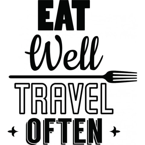 Rienda Libre Graphics - Decomural Eat Well Travel Often Ws-46108