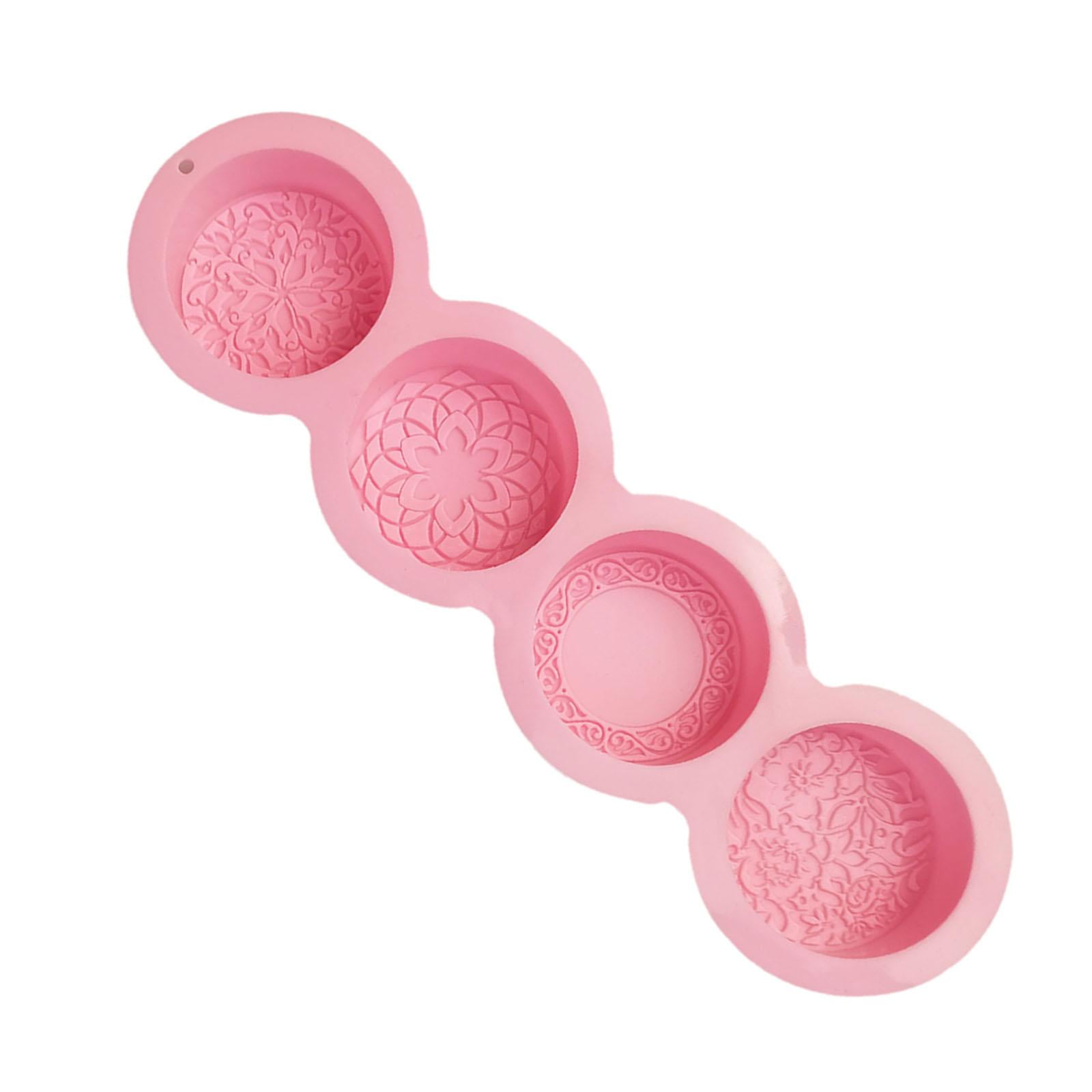 Bothyi - Molde De Silicona Para Jabón 3d, Jabón Redondo Hecho A Mano, Manualidades, Moldes Para Pastel De Luna, Color Rosa