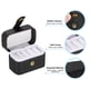 thumbnail image 4 of Caja de Anillos de Terciopelo Uxcell, Caja de Anillos de Viaje con 4 Ranuras, Soporte de Joyas Portátil, Mini Estuche de Joyas para Anillos, Negro, 4 of 6