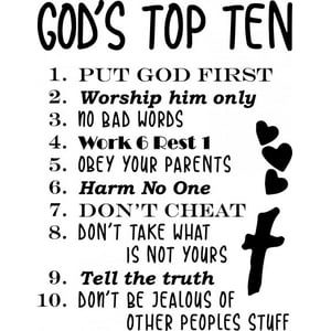 Rienda Libre Graphics - Decomural Ten Commandments Exodus Bible God Ws-51272