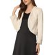thumbnail image 1 of INSPIRE CHIC Chaqueta corta de mujer de piel sintética con mangas largas y frente abierto Beige XL, 1 of 6