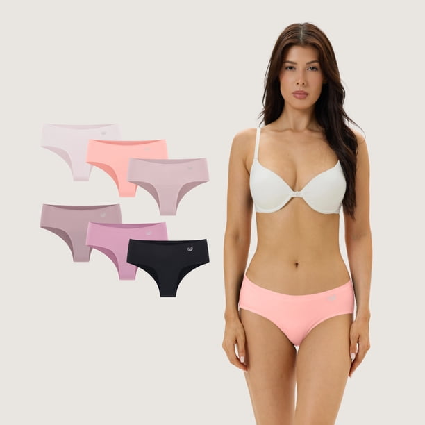 Pack de 6 Calzones Pantaleta Microfibra Corte Laser Mujer