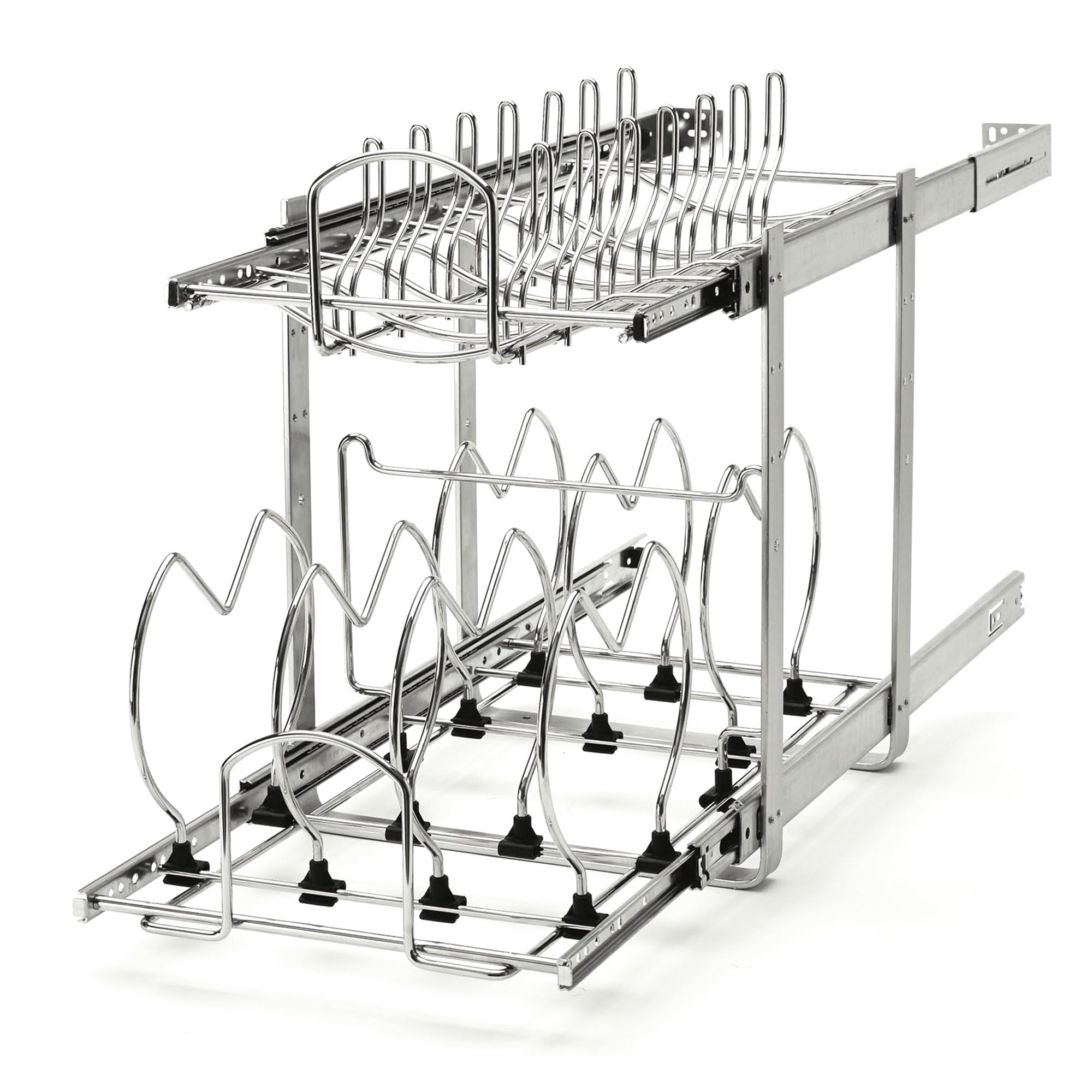 Organizador De Armario Rev-a-shelf De 2 Niveles Y 12 Para Ollas, Sartenes Y Tapa