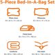 thumbnail image 3 of Amazon Basics Juego de ropa de cama infantil de microfibra suave y fácil de lavar, 5 piezas, Twin, diseño de unicornio, 3 of 3