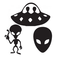 Rienda Libre Graphics - Decomural Alien Ufo Spaceship Set Ws-33164