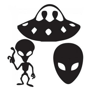 Rienda Libre Graphics - Decomural Alien Ufo Spaceship Set Ws-33164