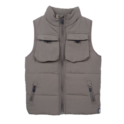 Pillin - Parka Niño Sin Mangas Con Bolsillos Delanteros Verde