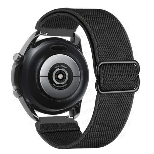 Correa Nylon Para Galaxy Watch 4 / 5 Active 1 2 Amazfit Gt2 Gts Negro