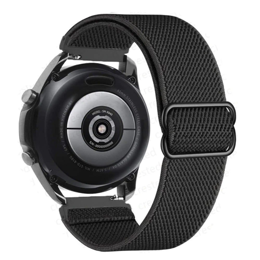 Genérico - Correa Nylon Para Galaxy Watch 4 / 5 Active 1 2 Amazfit Gt2 Gts Negro